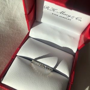 Diamond Stackable Wedding Band, 14k White Gold